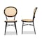 Baxton Studio Thalia MidCentury Dark Brown Finished Metal and Synthetic Rattan Outdoor Dining Chair Set2PC, PR 211-2PC-11968-ZORO - alternate 4